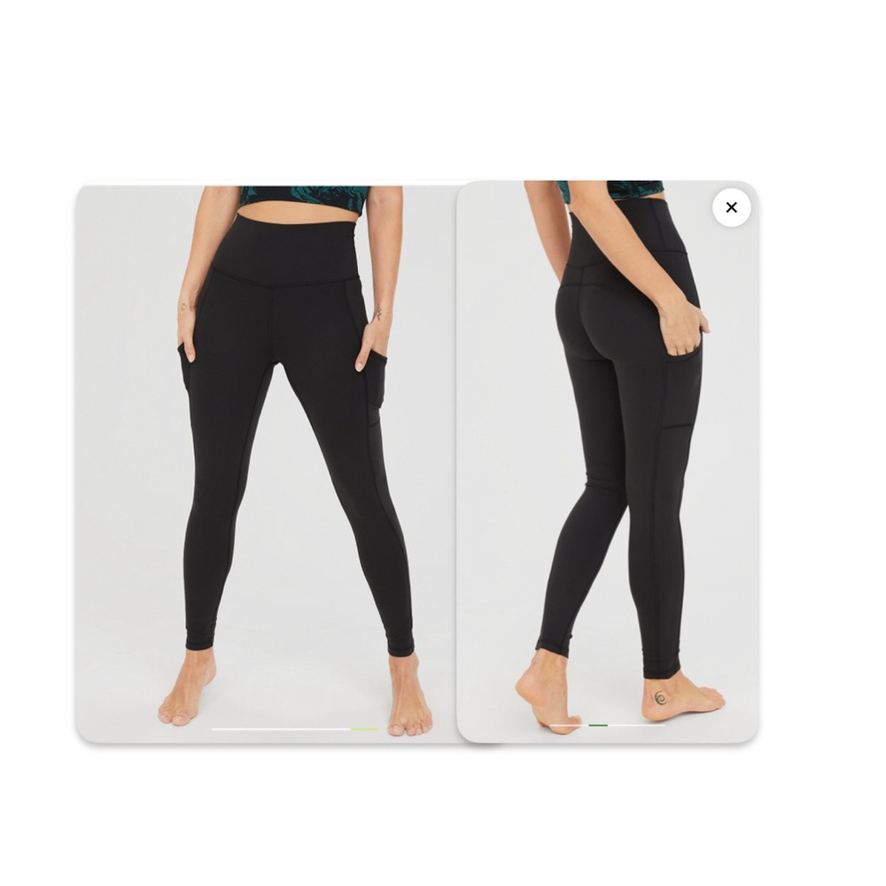 Offline by aerie Black The Hugger High-Waist Pocket Leggings